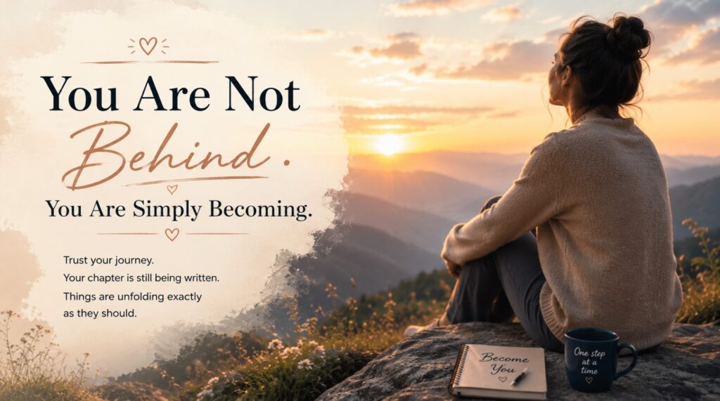You Are Not Behind. You Are Simply Becoming.